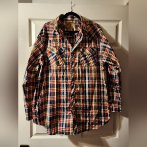 NWT Northwest Wood Prarl Snap Plaid Button-Up Shirt Size 2XL